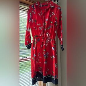 Lauren Women's Ralph Lauren Paza Floral Print Long Sleeves Shirtdress